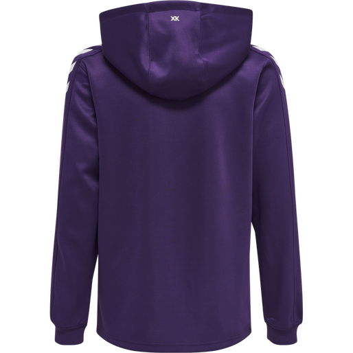 hmlCORE XK POLY KIDS SWEAT HOODIE, ACAI/WHITE hmlCORE XK POLY KIDS SWEAT HOODIE, ACAI/WHITE, packshot