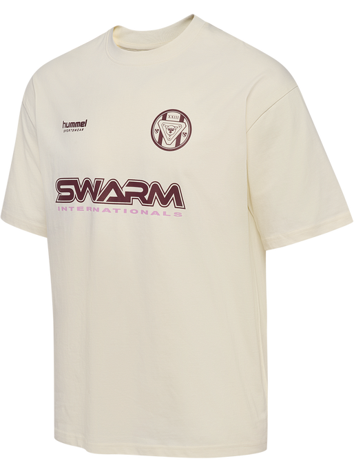 hmlLOOSE COTTON T-SHIRT S/S 23, TOFU hmlLOOSE COTTON T-SHIRT S/S 23, TOFU, packshot