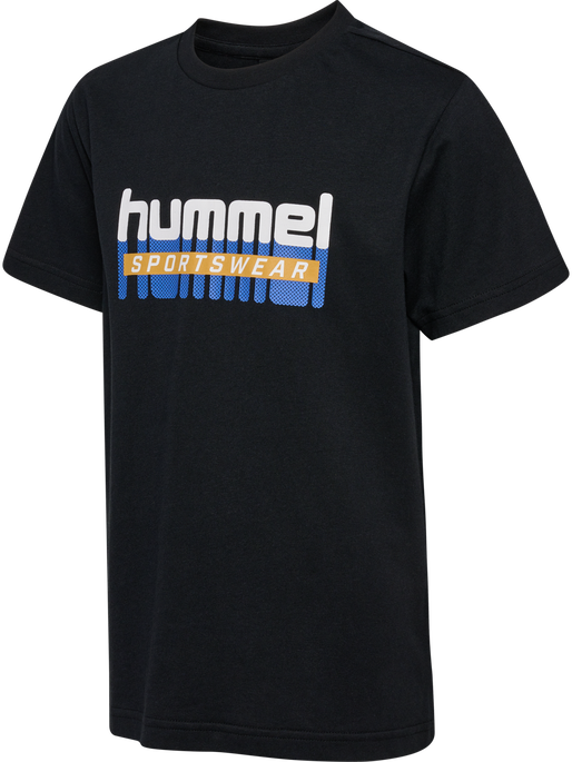 hmlTUKAS T-SHIRT S/S 2-PACK, BLACK BEAUTY/MARSHMALLOW, packshot