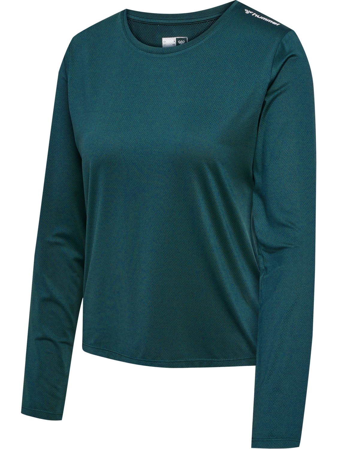 hmlMT AURA MESH T-SHIRT L/S, DEEP TEAL, packshot