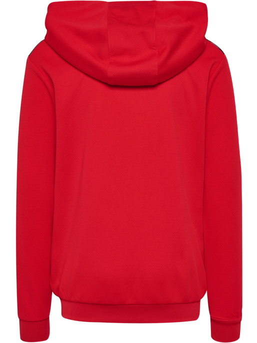hmlAUTHENTIC PL ZIP HOODIE KIDS, TRUE RED, packshot