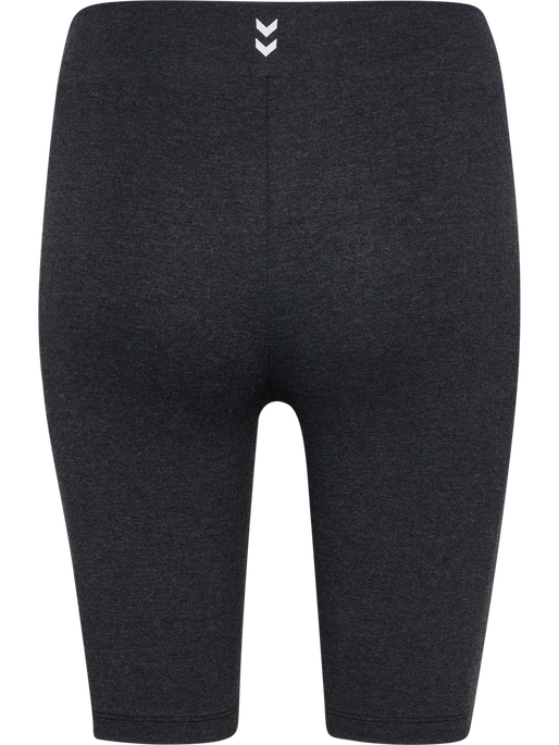 hmlPULSE LOGO MW SHORT TIGHTS, BLACK MELANGE hmlPULSE LOGO MW SHORT TIGHTS, BLACK MELANGE, packshot