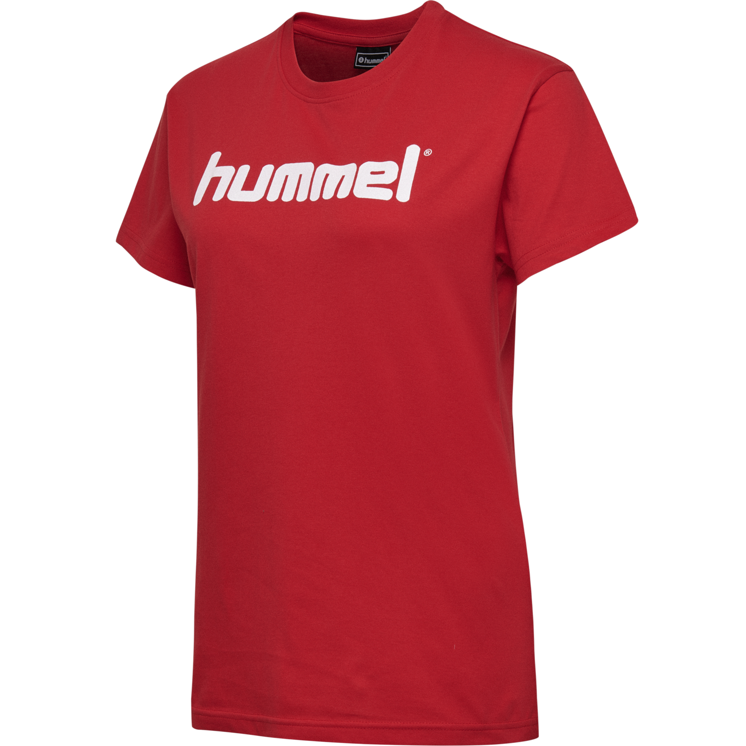 HUMMEL GO COTTON LOGO T-SHIRT WOMAN S/S, TRUE RED, packshot