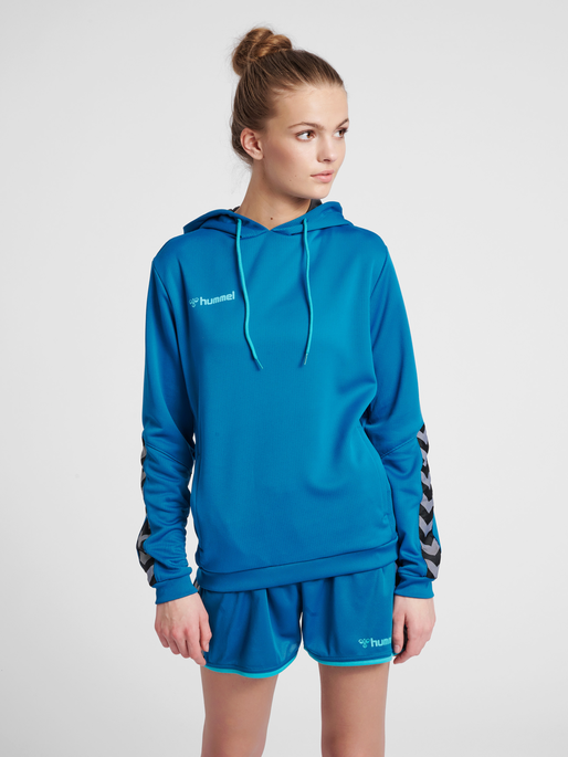 hmlAUTHENTIC POLY HOODIE WOMAN, CELESTIAL, model