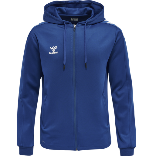 hmlCORE XK POLY ZIP HOOD SWEAT, TRUE BLUE, packshot