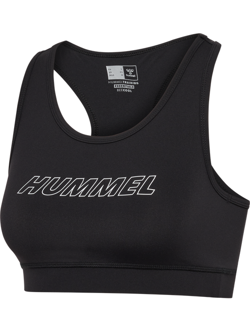 hmlTE FUNDAMENTAL SPORTS BRA, BLACK/WHITE, packshot