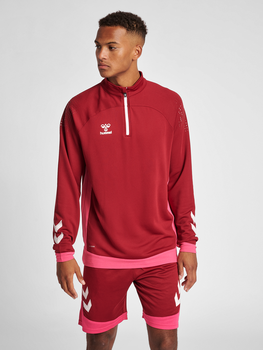 hmlLEAD HALF ZIP, BIKING RED, model