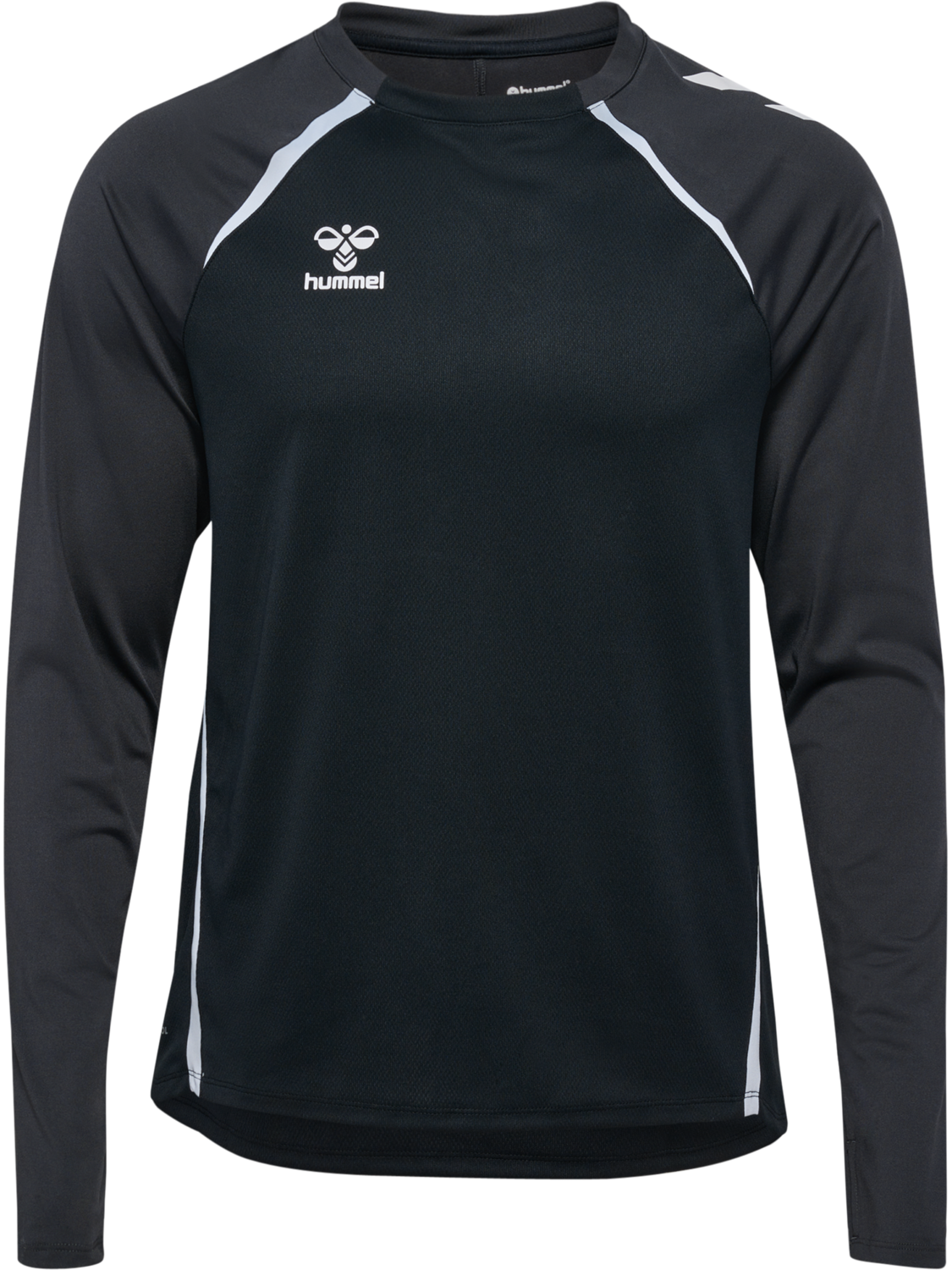 hmlLEAD 2.0 CREW SWEAT, BLACK/ASPHALT, packshot