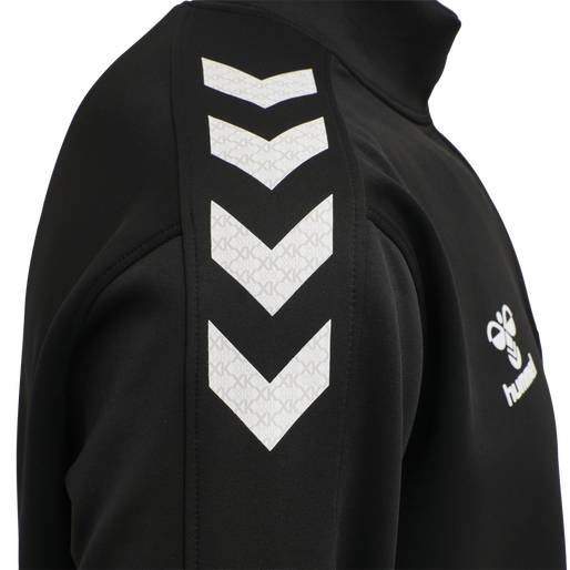 hmlCORE XK HALF ZIP POLY SWEAT, BLACK hmlCORE XK HALF ZIP POLY SWEAT, BLACK, packshot