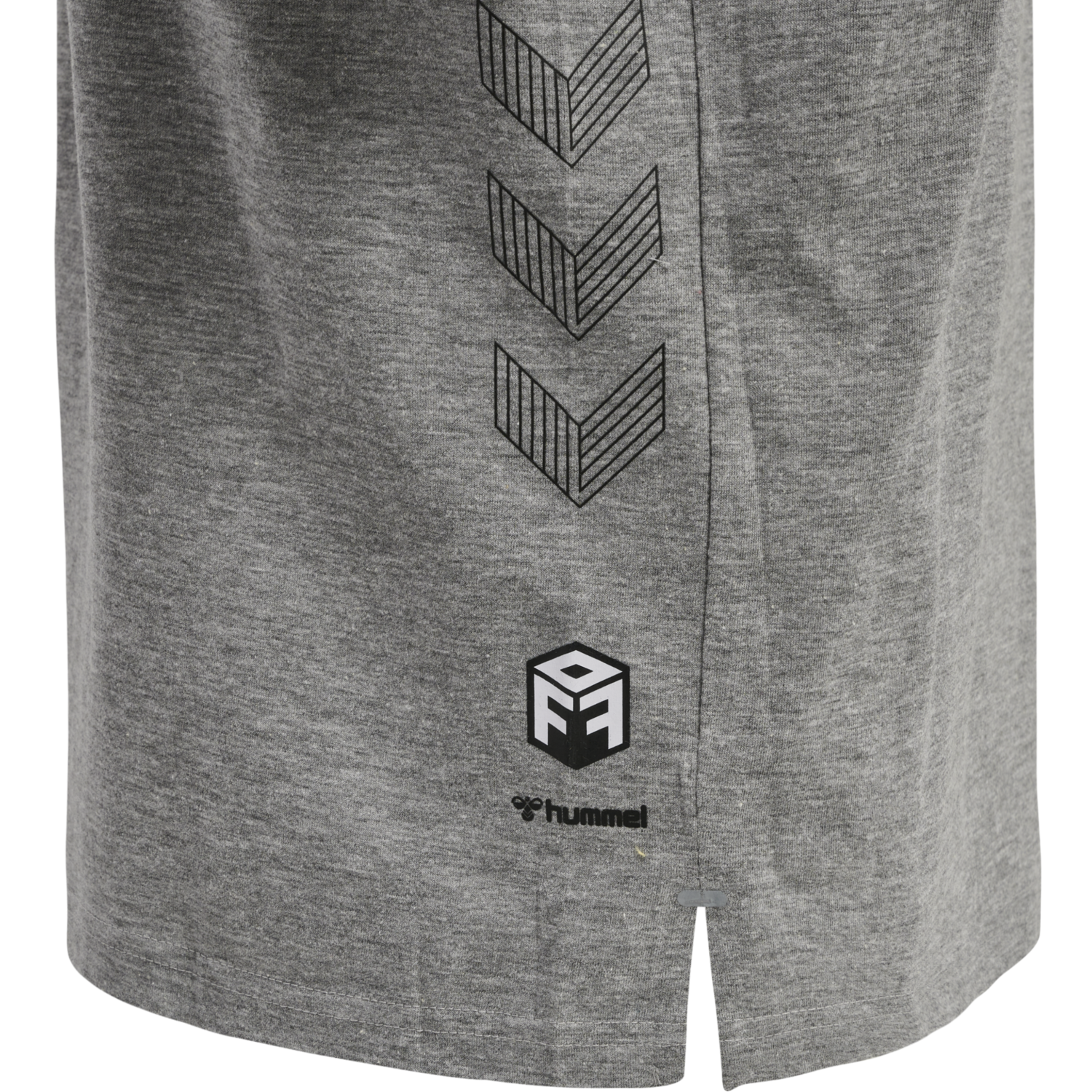 hmlMOVE GRID COTTON T-SHIRT S/S KID, GREY MELANGE, packshot