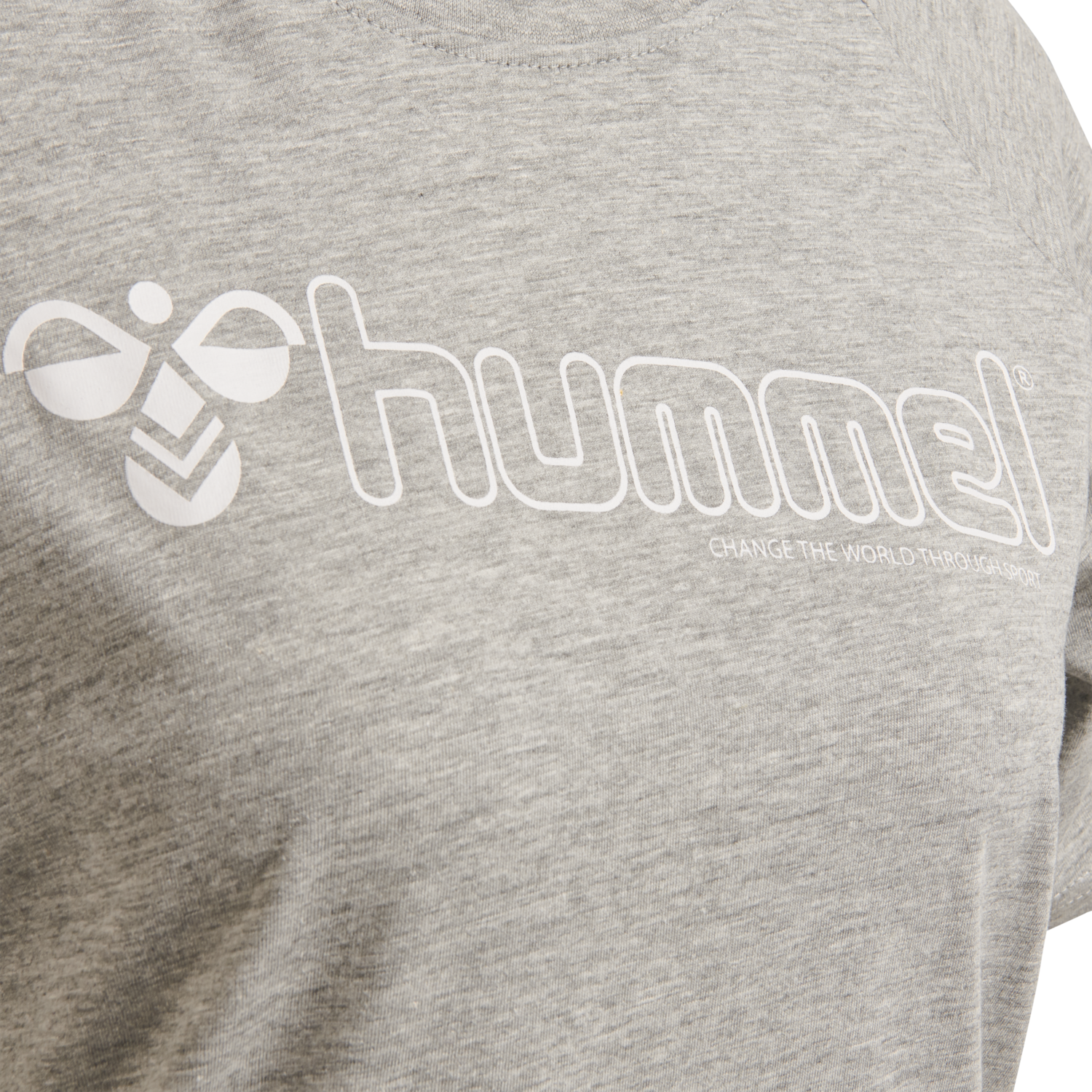 hmlZENIA T-SHIRT S/S, GREY MELANGE, packshot