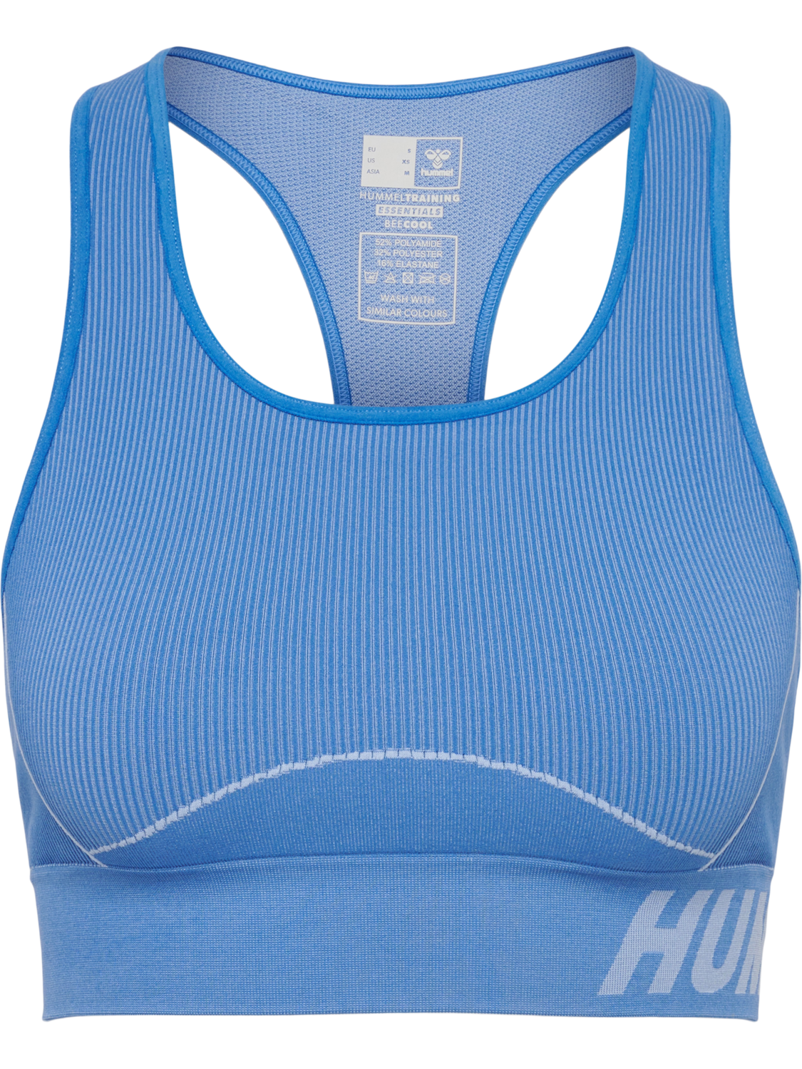 hmlTE CHRISTEL SEAMLESS SPORTS TOP, RIVIERA/BLUE BELL MELANGE, packshot