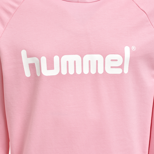 HUMMEL GO KIDS COTTON LOGO HOODIE, COTTON CANDY, packshot