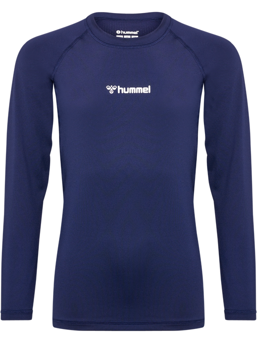 hmlBL PERFORMANCE TEE L/S KIDS, MARINE, packshot