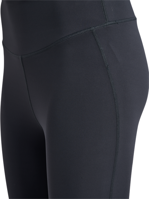 hmlPULSE HIGH WAIST TIGHTS, EBONY, packshot