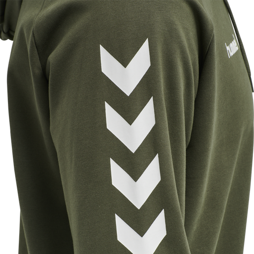 HUMMEL GO COTTON HOODIE, GRAPE LEAF, packshot