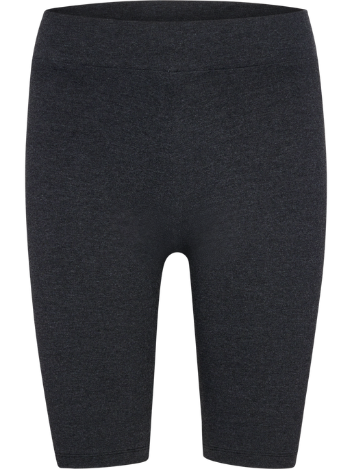 hmlPULSE LOGO MW SHORT TIGHTS, BLACK MELANGE hmlPULSE LOGO MW SHORT TIGHTS, BLACK MELANGE, packshot