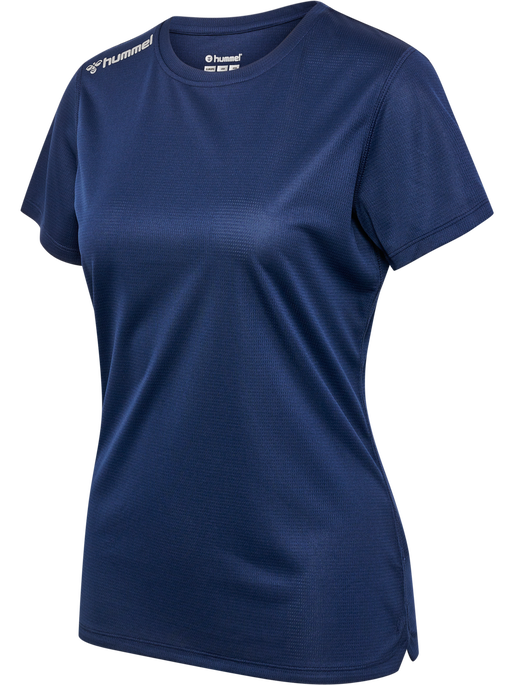 hmlRUN JERSEY S/S WOMAN, BLACK IRIS, packshot