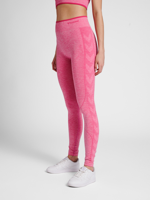 hummel MT UNA MID WAIST TIGHTS - AZALEA PINK MELANGE | hummel.dk