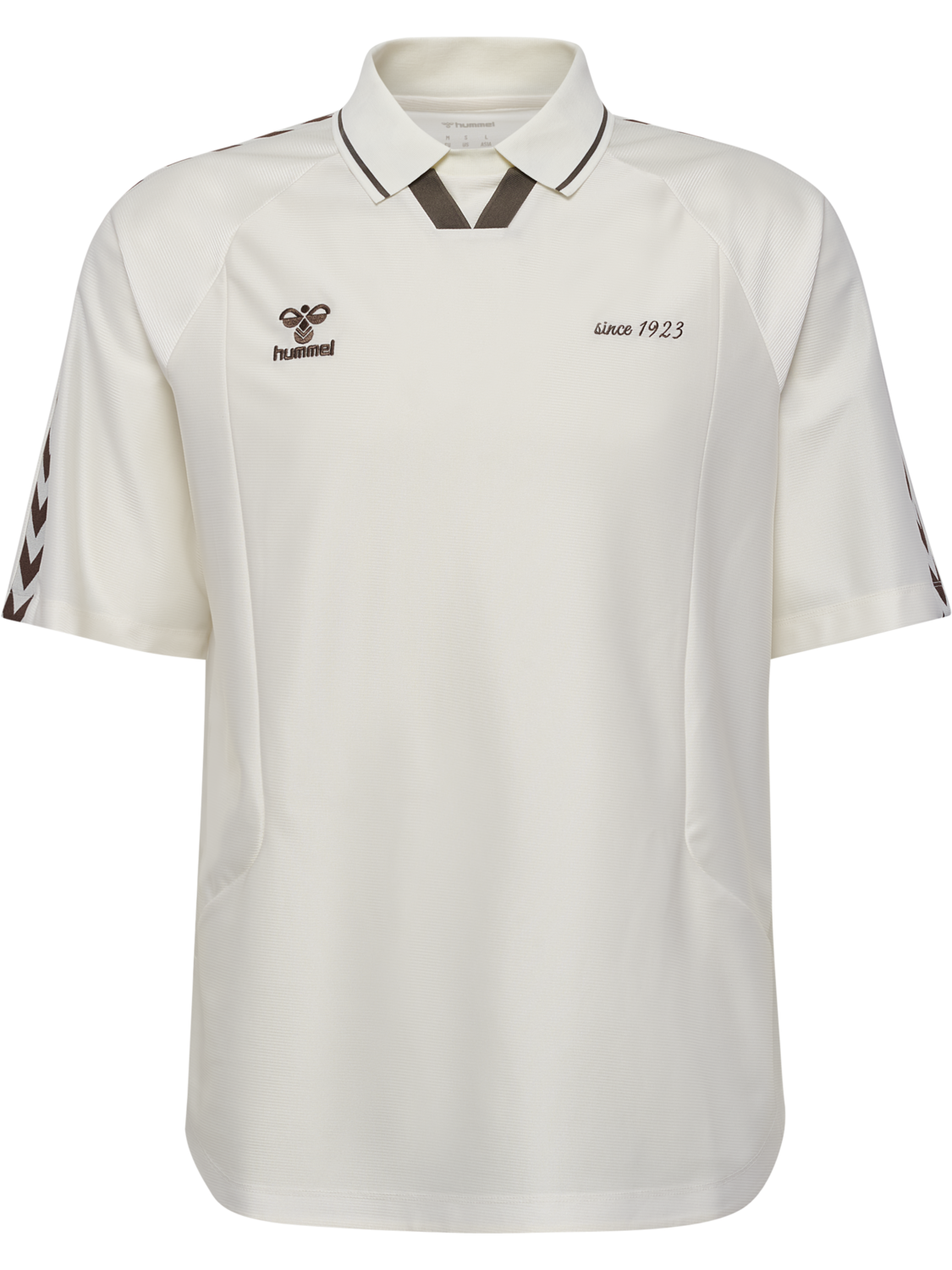 hmlROOT SOCCER JERSEY S/S, CANNOLI CREAM, packshot