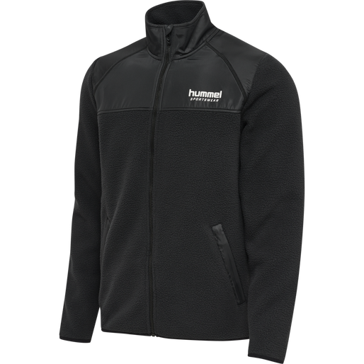 hmlLGC CHARLEY FLEECE JACKET, BLACK hmlLGC CHARLEY FLEECE JACKET, BLACK, packshot