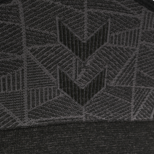 hmlMT ENERGY SEAMLESS SPORTS TOP, BLACK/ASPHALT MELANGE, packshot