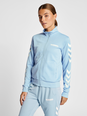 hmlLEGACY POLY WOMAN ZIP JACKET, CELESTIAL BLUE, model