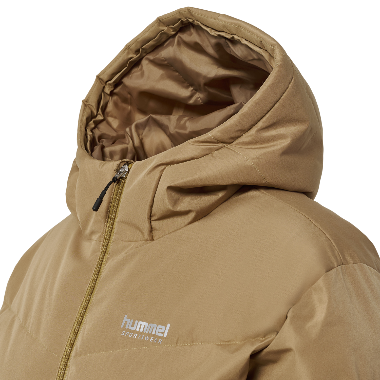 hmlLGC MIA LONG PUFF COAT, TIGERS EYE, packshot