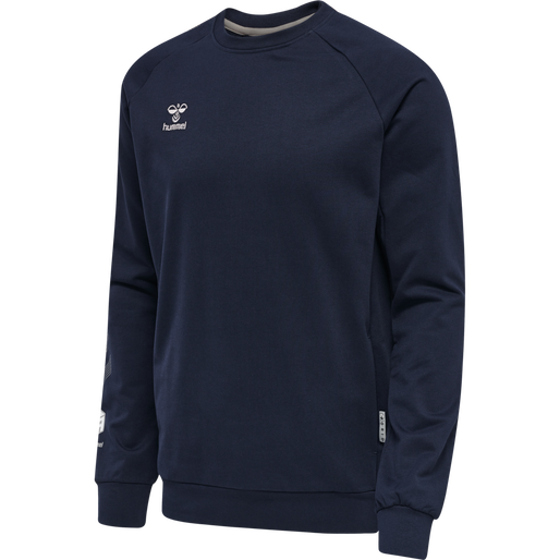 hmlMOVE GRID COTTON SWEATSHIRT, MARINE, packshot