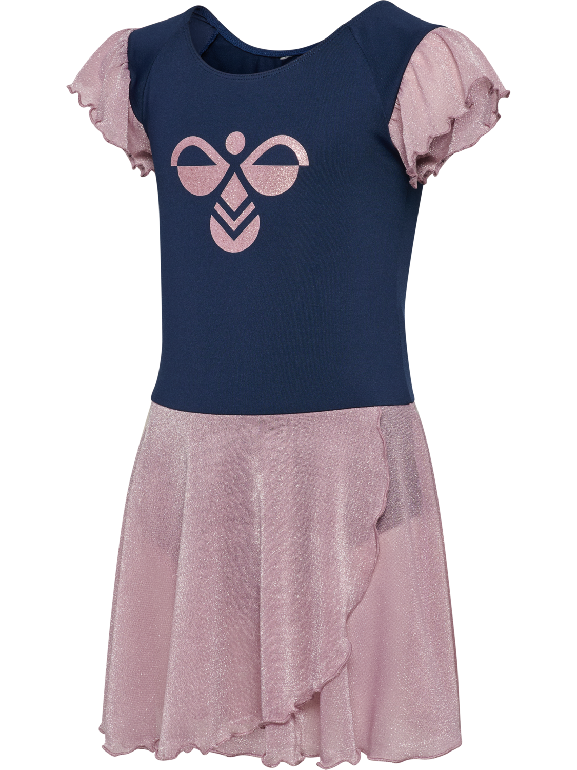 hmlJR MIX GLITTER DRESS, BLACK IRIS, packshot