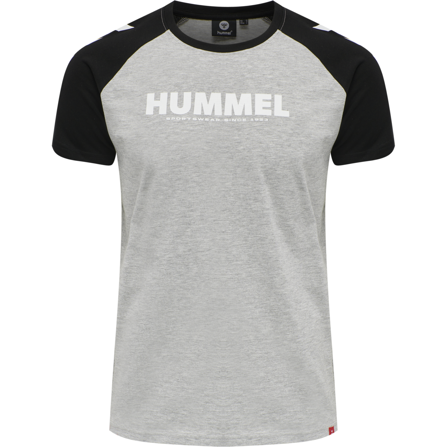 hmlLEGACY BLOCKED T-SHIRT, GREY MELANGE, packshot