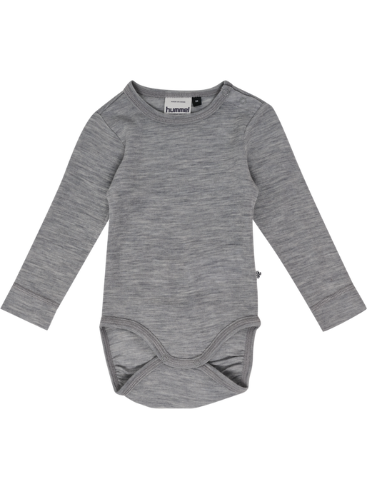 hmlMINI WOOL RIB BODY L/S, GREY MELANGE hmlMINI WOOL RIB BODY L/S, GREY MELANGE, packshot