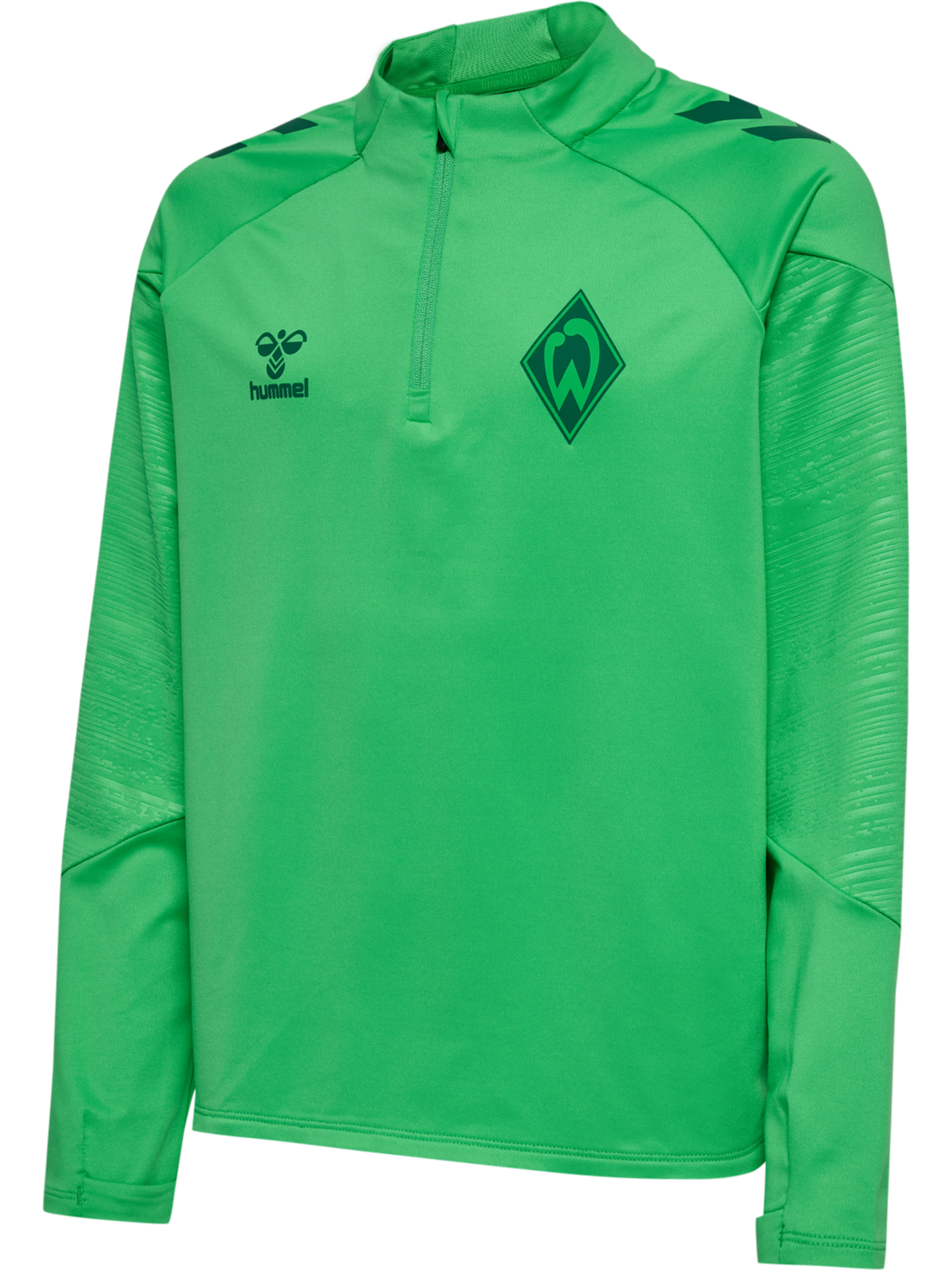 WER 26/27 TR PRO HALF ZIP KIDS, ISLAND GREEN WO SPONSOR, packshot