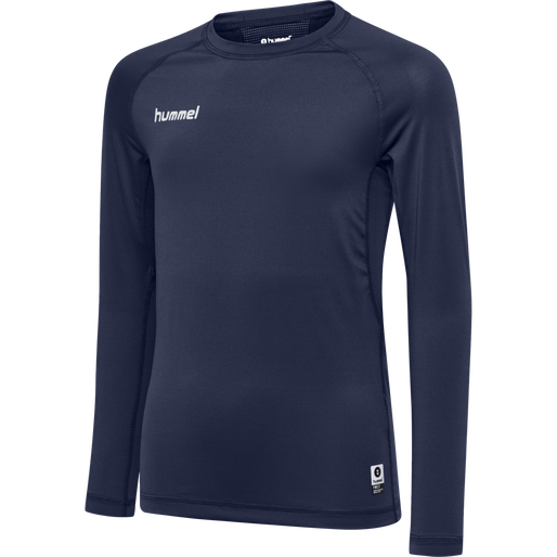 HUMMEL FIRST PERFORMANCE KIDS JERSEY L/S, MARINE, packshot