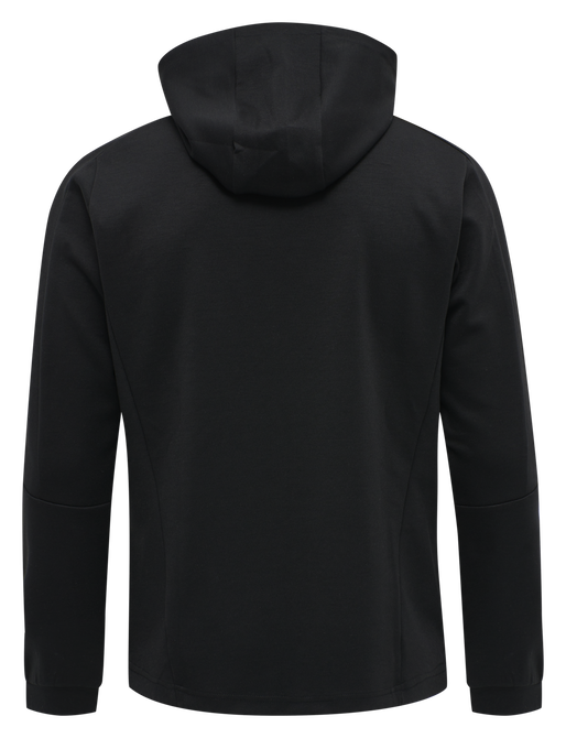 hmlTROPPER ZIP HOODIE, BLACK, packshot