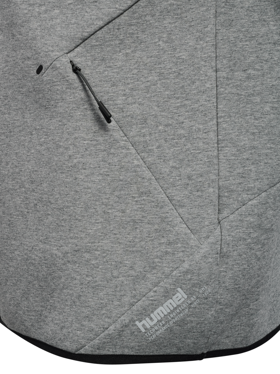 hmlTECH FLEECE HALFZIP, GREY MELANGE, packshot