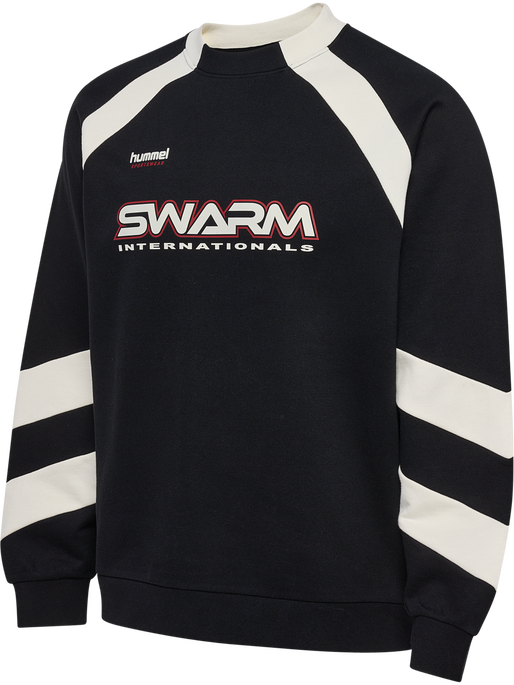 hmlOVERSIZED CREW SPORTSWEAR SWARM, BLACK hmlOVERSIZED CREW SPORTSWEAR SWARM, BLACK, packshot