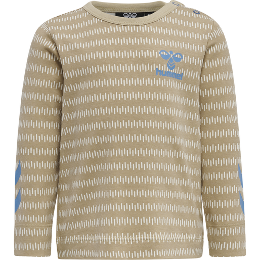 hmlESME T-SHIRT L/S, HUMUS, packshot
