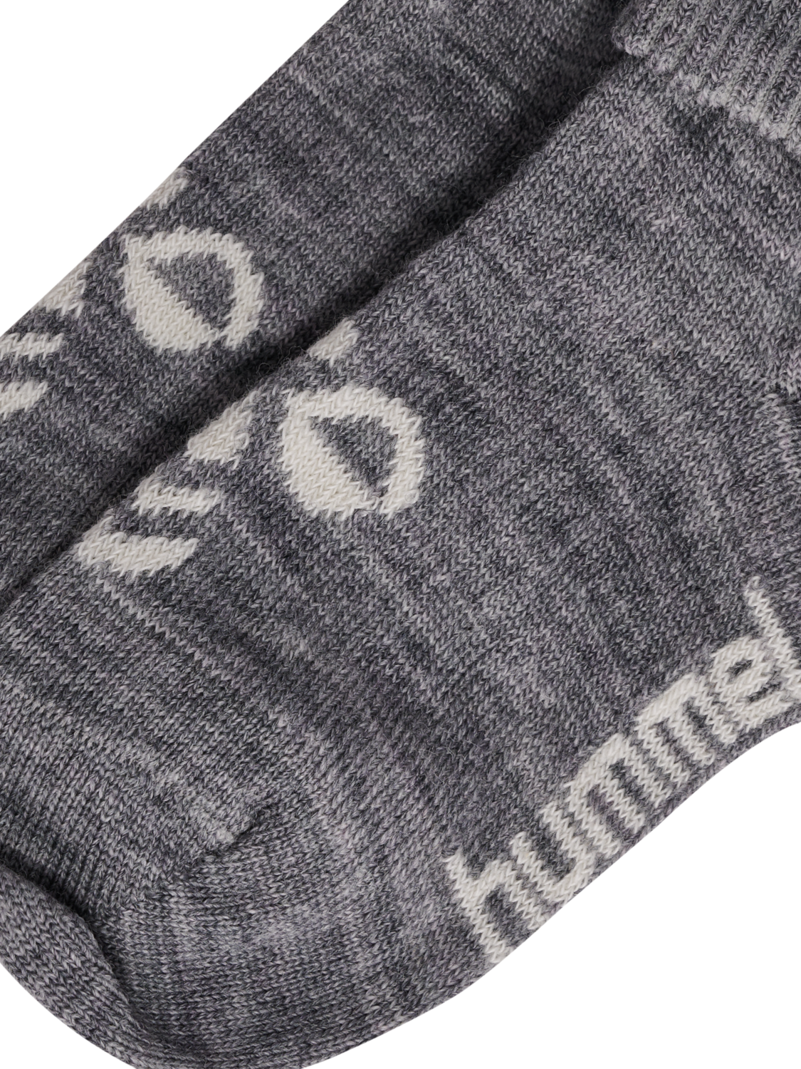 hmlMINI WOOL 2-PACK SOCKS, GREY MELANGE/TWILIGHT MAUVE, packshot