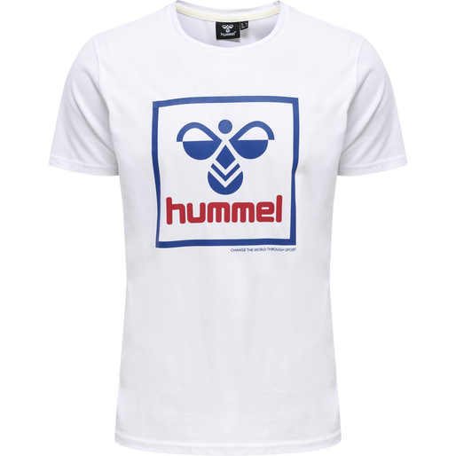 hmlISAM 2.0 T-SHIRT, WHITE/BLUE/RED hmlISAM 2.0 T-SHIRT, WHITE/BLUE/RED, packshot