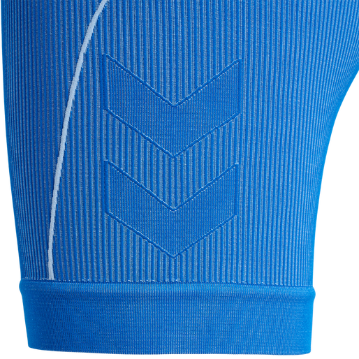 hmlTE CHRISTEL SEAMLESS SHORTS, PLACID BLUE/LAPIS BLUE MELANGE, packshot