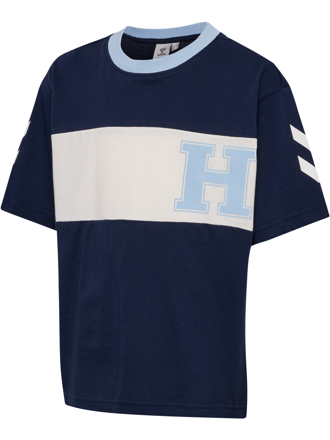hmlROBIN LOOSE T-SHIRT S/S, DRESS BLUES, packshot