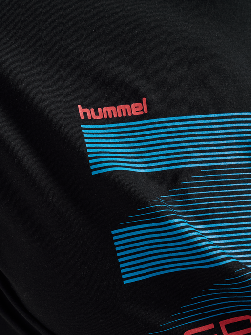hmlPULSE GRAPHIC T-SHIRT S/S, BLACK hmlPULSE GRAPHIC T-SHIRT S/S, BLACK, packshot
