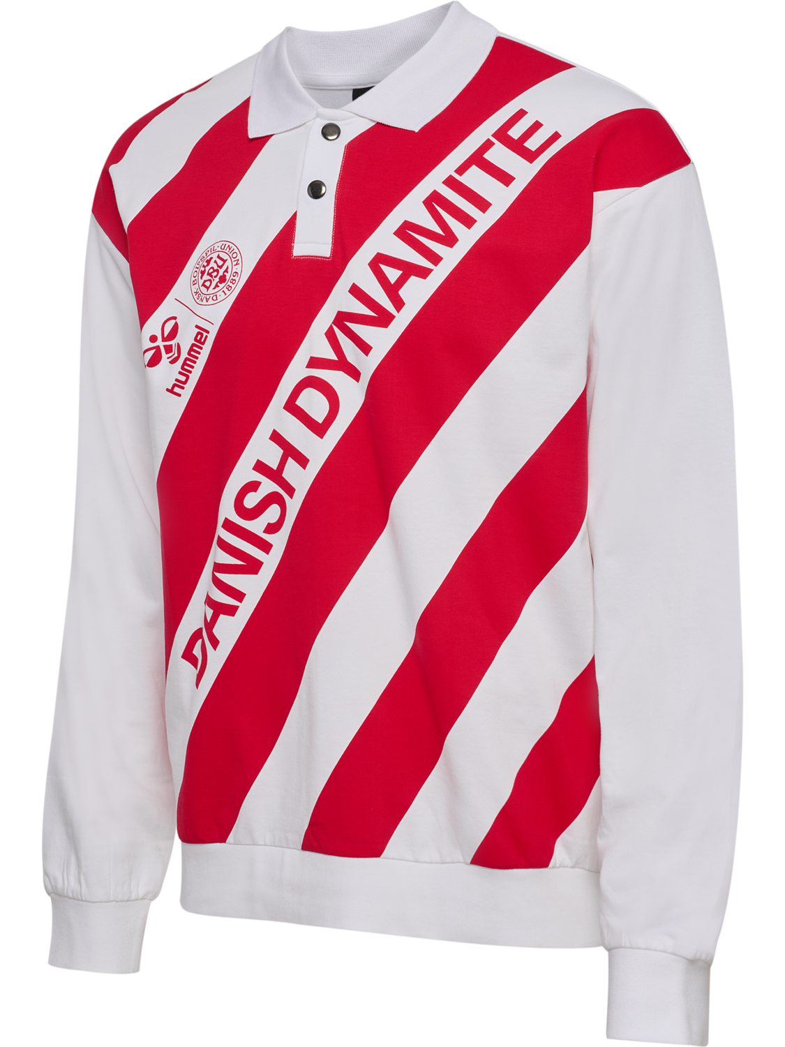 DBU 26 FAN DYNAMITE TEE LS, WHITE/TANGO RED, packshot