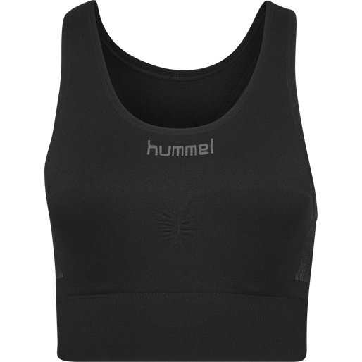 HUMMEL FIRST SEAMLESS BRA WOMAN, BLACK, packshot