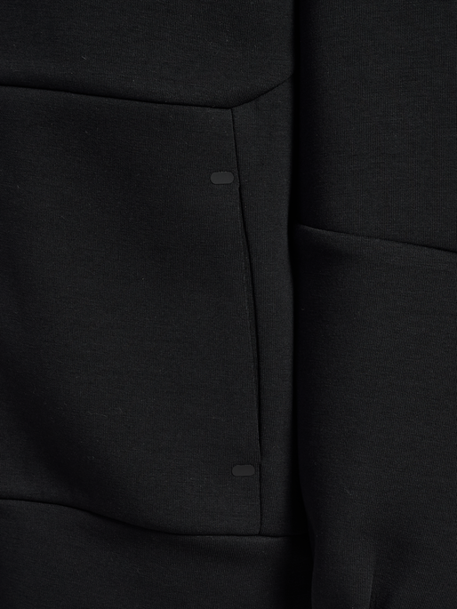 hmlJR TECH FLEECE ZIP HOODIE, BLACK hmlJR TECH FLEECE ZIP HOODIE, BLACK, packshot