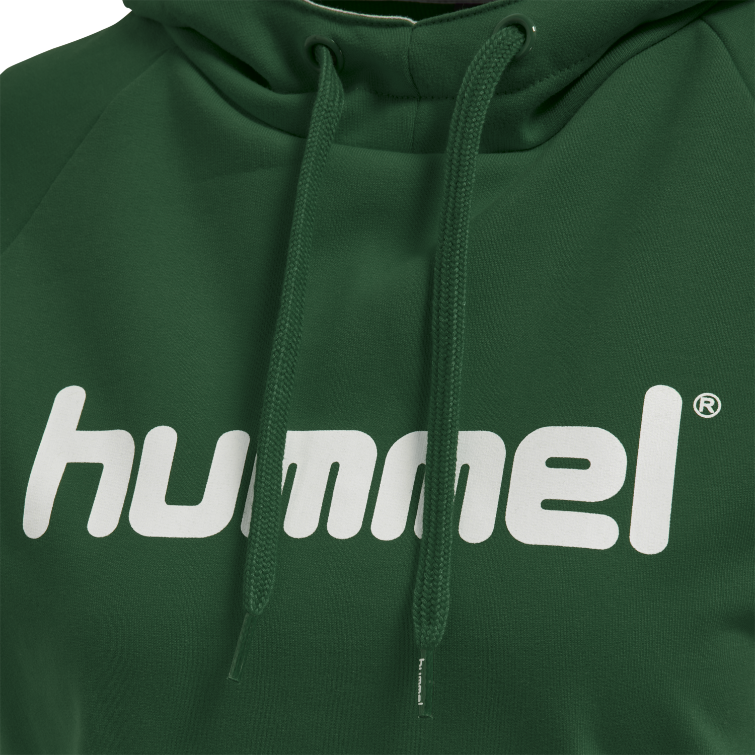 HUMMEL GO COTTON LOGO HOODIE WOMAN, EVERGREEN, packshot