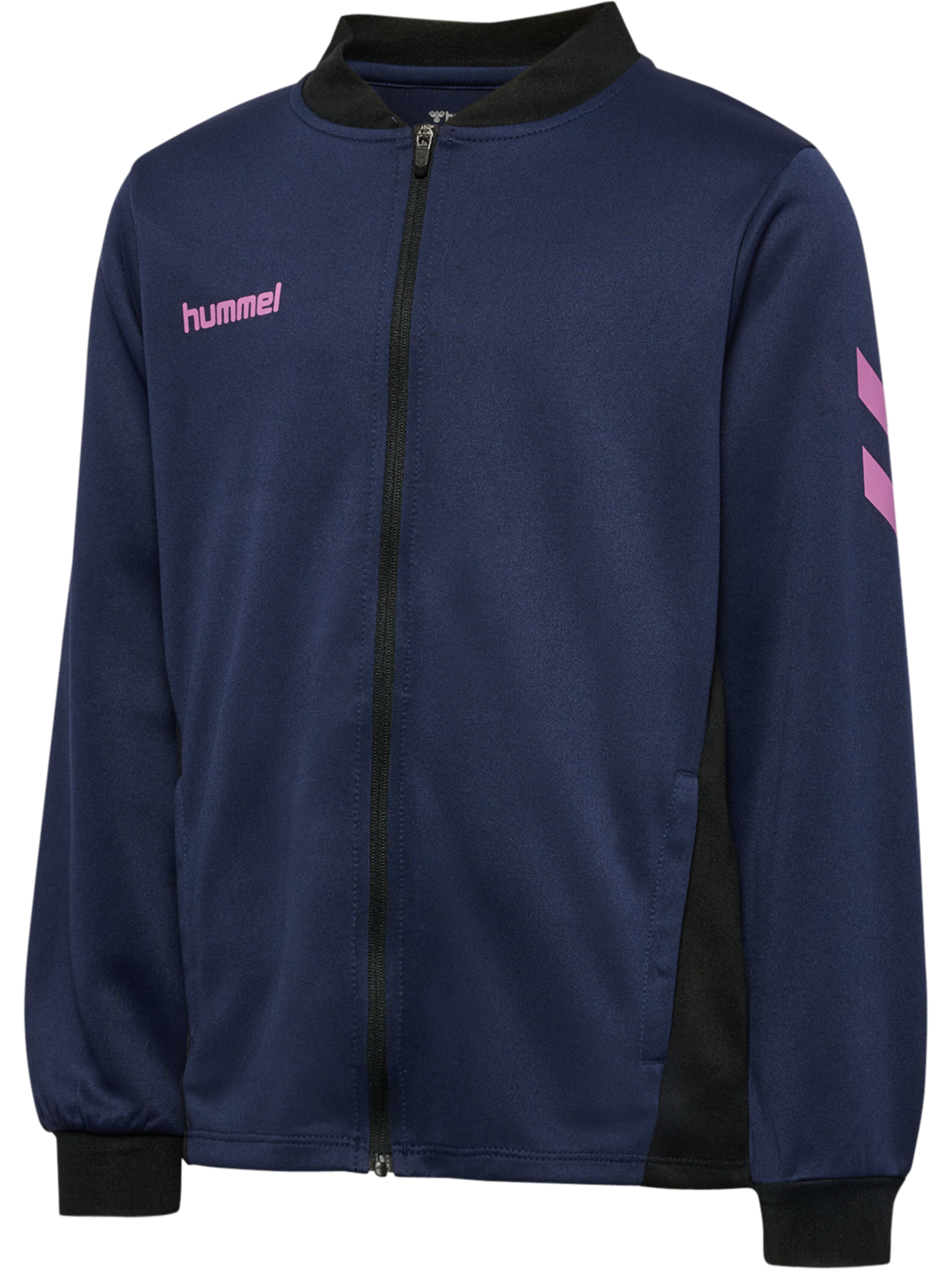 hmlBLAZE CLUB 26 ZIP JACKET KIDS, MARINE/PINK, packshot