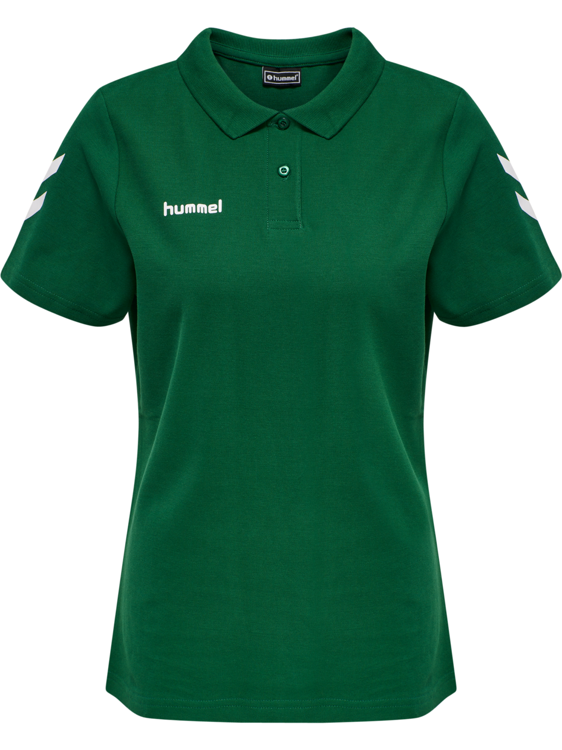 HUMMEL GO COTTON POLO WOMAN, EVERGREEN, packshot