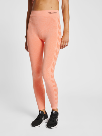 hmlCI SEAMLESS MID WAIST TIGHTS, CANYON SUNSET MELANGE, model
